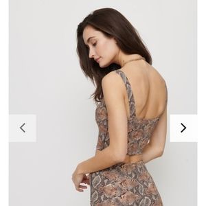 Faux Snakeskin Sweetheart Bustier